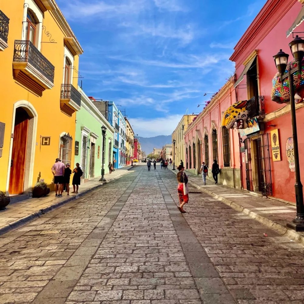 Colorful streets in Oaxaca